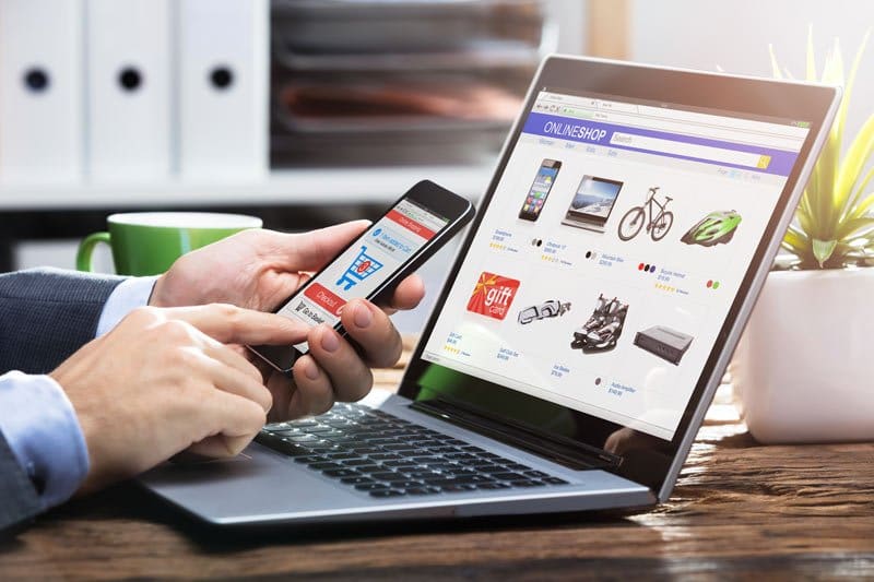 person shopping online